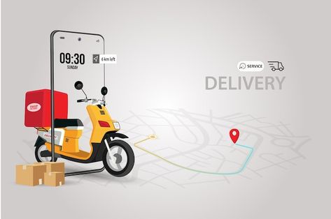 Home Delivery Creative Ads, Delivery Graphic Design, Food Delivery Design, Delivery Ads, Background For Website, Delivery Design, Mobile Banner, Business Cartoons, Adobe Photoshop Design