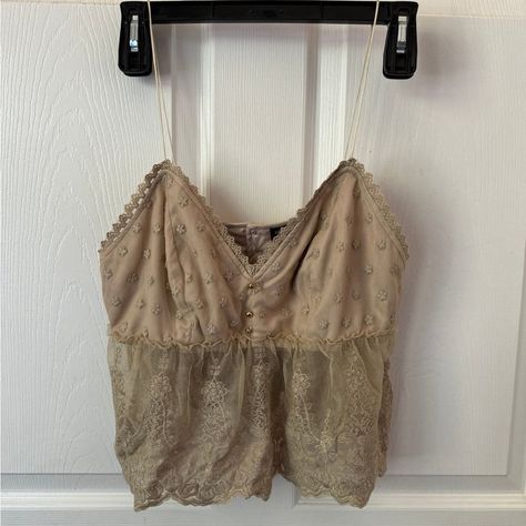 Hommage Lace Camisole Top. 3 Pcs, S, M, L. Brand New! Take All For $30 Only. Lace Camisole Top, High Low Blouse, Ruffle Sleeve Blouse, Blue Crop Tops, Lace Camisole, Ribbed Knit Sweater, Grey Women, Cotton Blouses, Lace Tops