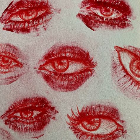 #kiss #eye #aesthetic #drawing #draw #lips #sephora Lipstick Eyeball Drawing, Kiss Mouth Drawing, Kisses Draw Simple, Lipstick Kiss Eye Drawing, Eye Lips Drawing, Kiss Eyes Art, Lip Print Drawing, Lip Eye Drawing, Kiss Lips Drawing Reference