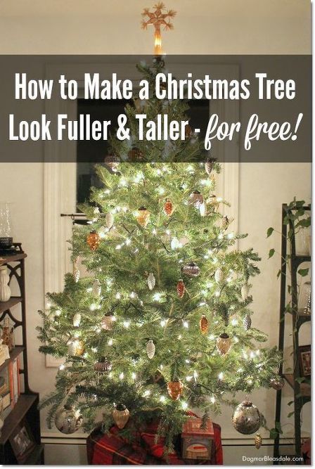 how to make a christmas tree look fuller and taller for free, christmas decorations, seasonal holiday decor Diy Hanging Shelves, How To Make Christmas Tree, Small Christmas Trees, Mason Jar Diy, Mason Jar Crafts, Décor Diy, Jar Crafts, Diy Home Decor Projects, Decor Project