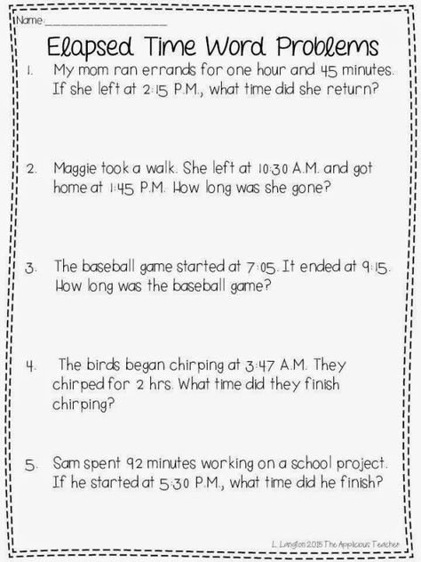 Fun with Elapsed Time and a Freebie - The Applicious Teacher Time Word Problems 3rd Grade, Time Problems Grade 3, 3rd Grade Time Worksheets, Elapsed Time Worksheets Grade 3, 3rd Grade Elapsed Time, Elapsed Time Activities 3rd Grade, Teaching Elapsed Time 3rd Grade, Elapsed Time 3rd Grade, Elapsed Time Activities