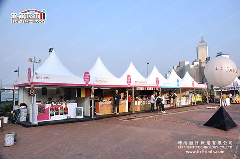 Outdoor High Peak 5x5m Canopy Tent for Hong Kong Wine and Dine Festival Festival Stand Ideas, Event Tent Design, Tent Festival, Food Festivals Event, Market Tent, Festival Tent, Stand Pameran, Tent Event, Event Tents