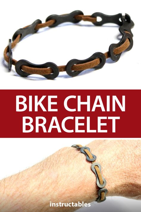 Bicycle Chain Bracelet, Bicycle Chain Crafts, Bicycle Chain Jewelry, Bicycle Chain Art, Bike Chain Crafts, Bike Chain Art, Chain Jewelry Diy, Bicycle Crafts, Sepeda Fixie