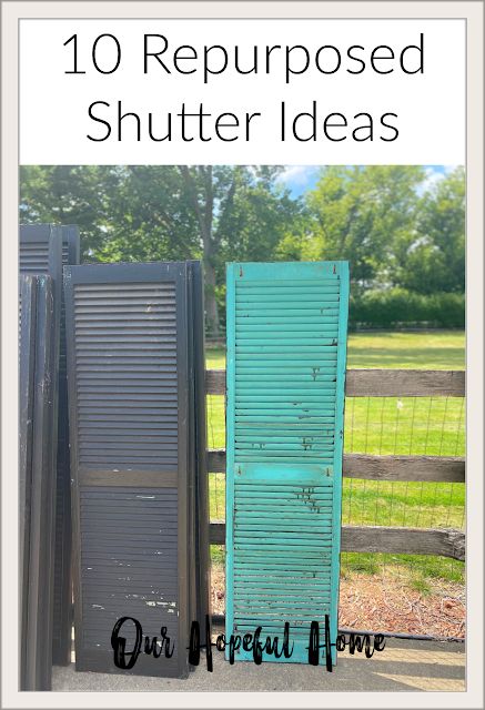 There are so many ways you can repurpose vintage shutters. Louvered Door Ideas, Old Shutters Decor, Shutters Repurposed Decor, Small Shutters, Large Shutters, Shutter Ideas, Shutter Projects, Shutter Wall Decor, Shutter Wall