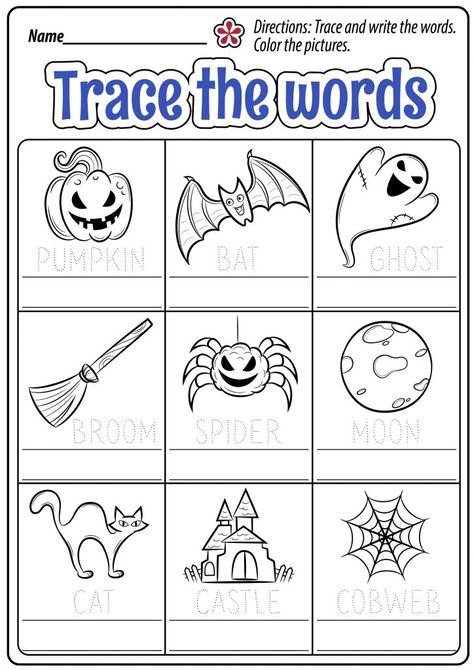 Halloween Worksheets Preschool, Halloween Phonics, Halloween Worksheets Kindergarten, Halloween Worksheets Free, Magic Objects, Halloween Worksheet, Halloween Math Worksheets, October Lessons, Coloring Halloween