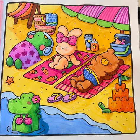 I have been spending my time colouring my new colouring book from @cocowyocoloring instead of doing all the work I need to do… Just one more page I think. Coco Wyo Inspiration, Bobbie Goods Colored, Coco Wyo Coloring, Bobbi Goods, Coco Wyo, Marker Coloring, Bobbie Goods, Paint Inspo, August 9