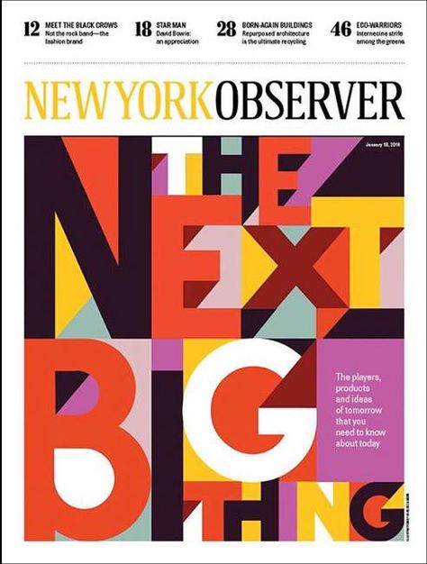 Coverjunkie | New York Observer (US) - Coverjunkie Typography Magazine, Graphic Design Magazine, Typographie Inspiration, Magazine Layout Design, Magazine Cover Design, Magazine Layout, Typography Inspiration, Typography Art, Design Graphique