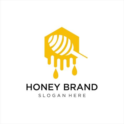 Honey Logo Ideas, Honey Logo Design, Logo Honey, Honey Images, Honey Label Design, Logo Bee, Honey Logo, Sweet Logo, Honey Art