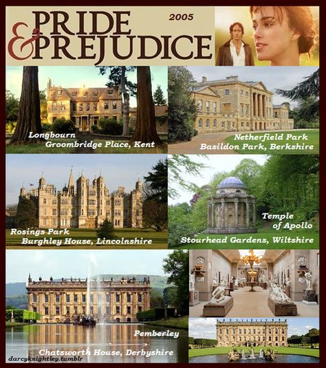 Locações de Orgulho e Preconceito                                                                                                                                                     Mais Pride And Prejudice 2005, Pride Prejudice, Jane Austen Books, Voyage Europe, Filming Locations, Pride And Prejudice, Oh The Places Youll Go, Historic Buildings, Jane Austen