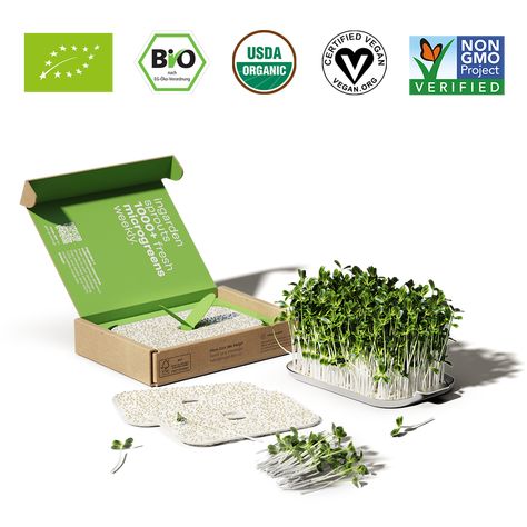 Micro Herbs, Earth Materials, Vitamin Packs, Beautiful Compliments, Growing Microgreens, Bottle Design Packaging, Smart Garden, Cooked Veggies, Packing Design