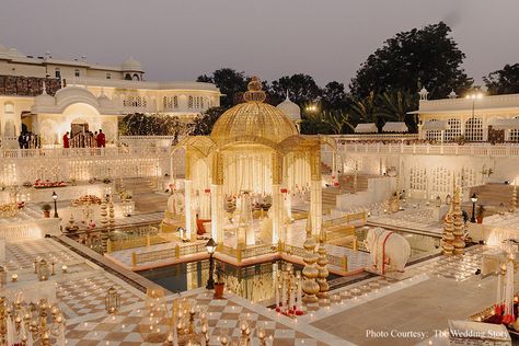 Indian Wedding Rajasthan, Grand Mandap Decor, Indian Wedding Udaipur, Rajasthan Destination Wedding, Destination Wedding Indian Rajasthan, Rajasthan Wedding Venues, Grand Indian Wedding Decor, Jaipur Wedding Venues, Rajasthan Wedding Decor