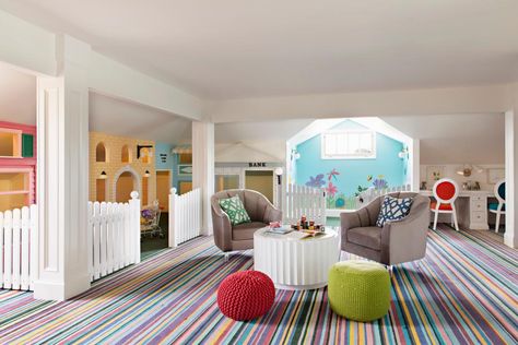 Whimsical Playrooms | HGTV Smart Home 2022 | HGTV Fantasy Playroom, Whimsical Playroom, Earth For Kids, Oversized Floor Pillows, Homework Nook, Reading Loft, Children's Bedroom Ideas, Playful Palette, Attic Playroom