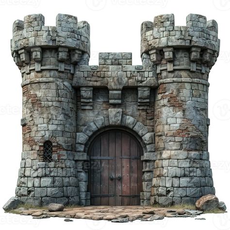 Foam Castle Diy, Castle Construction, Small Castle, 3d Castle, Castle Exterior, Castle Illustration, Small Castles, Medieval Tower, Perspective Drawing Architecture