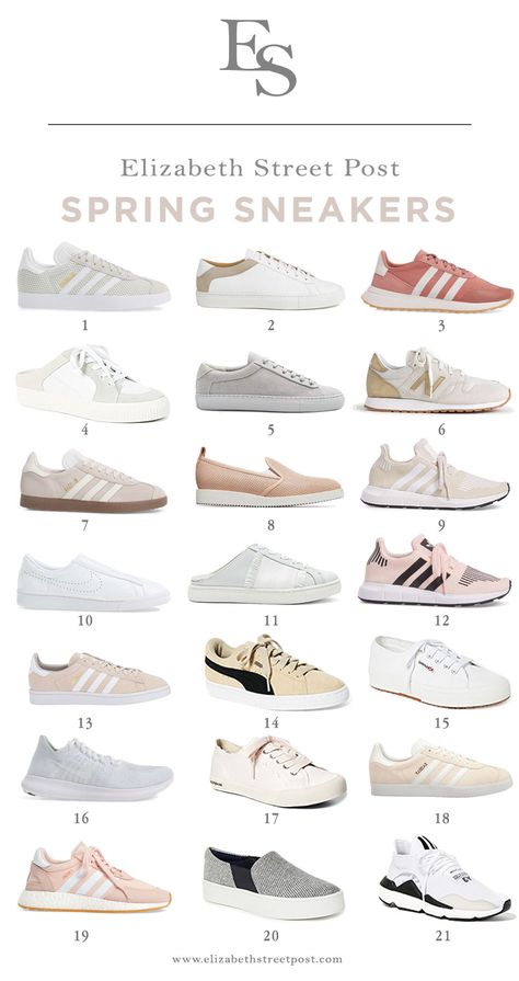 2023 Shoes Trends Women Sneakers, Sneakers Spring 2023, Stylish Sneakers Women, Everyday Sneakers, Minimalist Sneakers, Beige Sneakers, Tennis Shoes Outfit, Elizabeth Street, 2024 Outfits