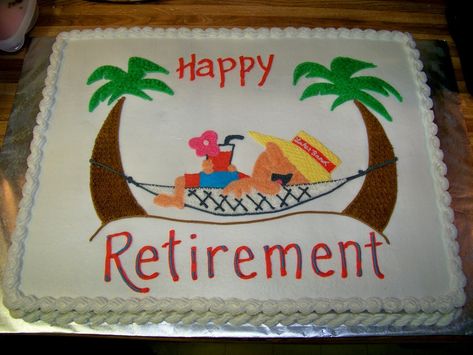 Man In Hammock Retirement Cake  on Cake Central Retirement Cake Decorations, Retirement Party Cakes, Retirement Cake, Decoration Patisserie, Retirement Party Decorations, Retirement Celebration, Cake Central, Cakes For Women, Happy Retirement