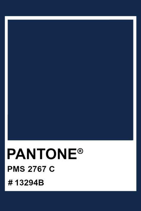 PANTONE 2767 C #pantone #color #PMS #hex Pantone Navy, Pantone Purple, Green Smoothie Girl, Pantone Matching System, Red Smoothie, Pantone Color Chart, Pantone Swatches, Pantone Palette, Pantone Colour Palettes