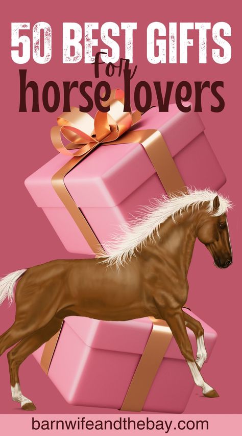 horse and gifts. text reads "50 best gifts for horse lovers" Horse Themed Gifts, Diy Horse Gifts Ideas, Diy Gifts For Horse Lovers, Horse Lover Gifts Diy, Horse Christmas Gifts, Personalized Horse Gifts, Birthday Money Gifts, Farm Management, Horse Ownership