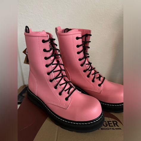 Avenger Work Platform Carbon Fiber Steel Toe Lace Up Size 8 Eyelet Combat Boots Stunning Vibrant Pink Color 1.5" Approximate Platform Height Combat Boot Style With Carbon Fiber Steel Toe. Brand New, Never Worn Avengers Shoes, Combat Boots Style, Work Platform, Boot Style, Combat Boot, Work Boot, Moto Boots, Work Boots, Carbon Fiber