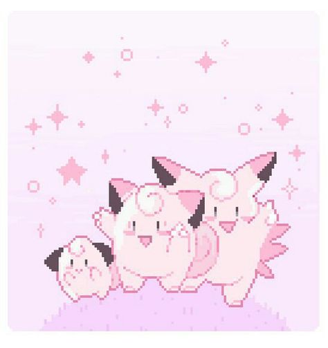 Pokemon Pink, Fairy Type Pokemon, Types Of Fairies, 8bit Art, Pokemon Ships, Pokemon Games, Iphone Icon, Pocket Monsters, Cute Pokemon