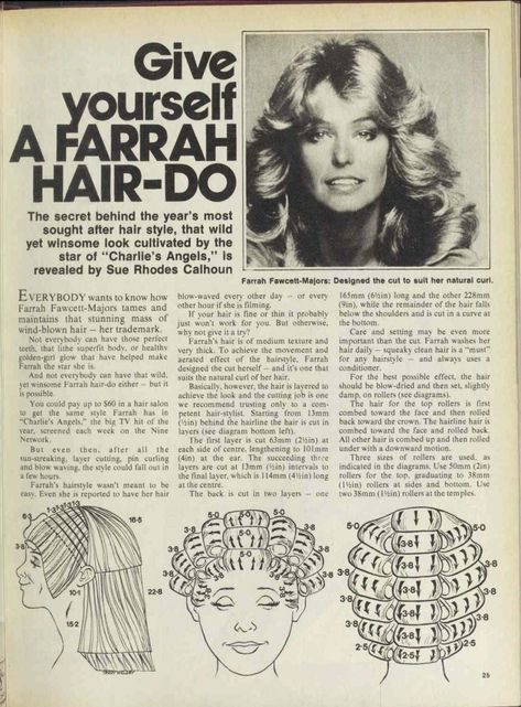 70s Hair Roller Pattern, Roller Pattern Hair, Hair Roller Set, Big Hair Tutorials, Hair Roller, Hair Curling, Make Up Time, Farrah Fawcett, Charlies Angels