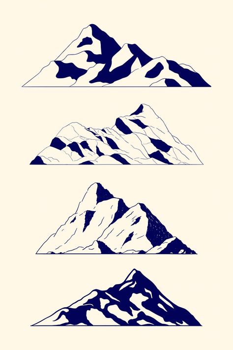 Image Rock, Cool Nature, Libros Pop-up, Geometric Mountain, Mountain Drawing, Mountain Illustration, Mountain Logos, Mountain Designs, Color Codes