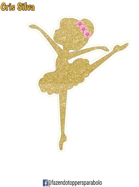 Ballerina Cake Topper Printable, Ballerina Cutout, Ballerina Template, Dance Birthday Cake, Ballerina Birthday Party Decorations, Ballerina Printable, Tinkerbell Party Theme, Baby Shower Cake Designs, Ballet Cakes