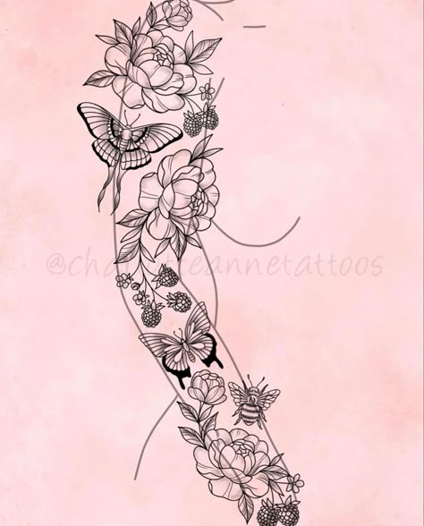 Full Body Tattoo Designs, Henne Tattoo, Arm Sleeve Tattoos For Women, Feminine Tattoo Sleeves, Full Arm Tattoos, Tattoos For Women Half Sleeve, Floral Tattoo Sleeve, Tattoos For Black Skin, Dope Tattoos For Women