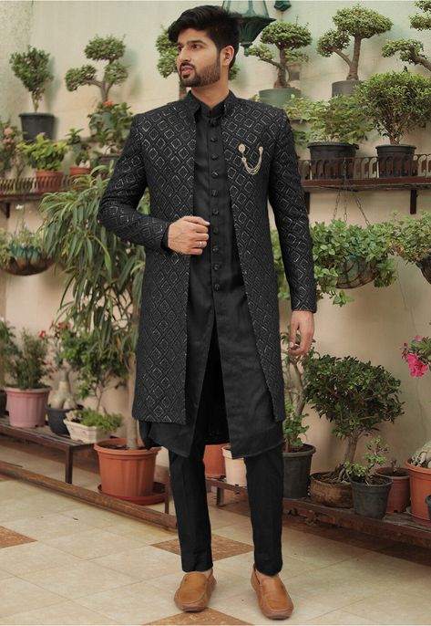 Collar Neck Dress, Indo Western Outfits For Men, Wedding Suits Men Blue, Groomsmen Dress, Suit For Men Wedding, Man Dress Design, Mens Traditional Wear, Indian Wedding Clothes For Men, Pant Top