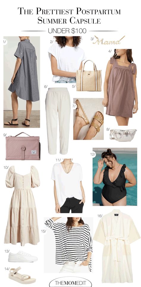 Postpartum Beach Outfit, Post Partum Style, Post Partum Outfits Summer, Postpartum Outfits Spring, Summer Post Partum Outfits, Nursing Capsule Wardrobe, Postpartum Outfits Summer, Postpartum Style, Postpartum Dresses