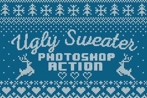 Christmas sweater Photoshop action. Effect Photoshop, Photoshop Styles, Mockup Photoshop, Photoshop Tools, Photoshop Action, 3d Christmas, Creative Sketches, Design Typography, Pencil Illustration