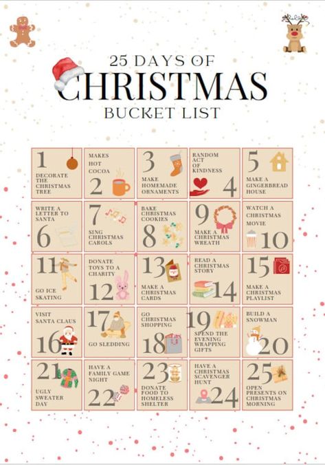 🎄✅ Dive into the Holiday Magic with Our Christmas Bucket List! 🌟❄️ From building snowmen to sipping cocoa by the fire, embark on a festive adventure to check off every jolly task. Unwrap the joy of the season and make this Christmas one for the books! 📜🎁 Ready, set, festive fun! Christmas Bucket List For Kids, Christmas Bucket Lists, Xmas Bucket List, Brett Maverick, December Bucket List, Christmas Bucket List Ideas, Christmas Fayre Ideas, Christmas Skating, Homemade Christmas Tree