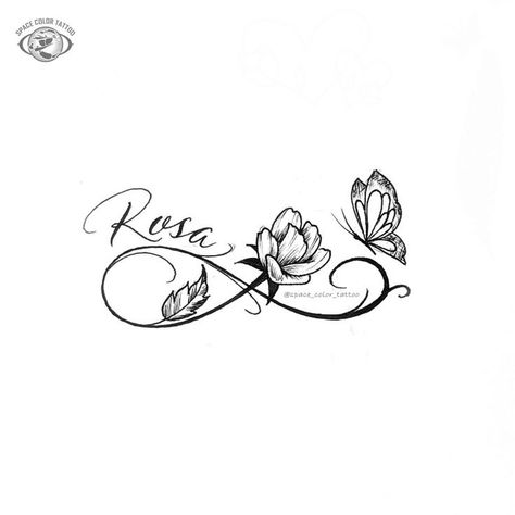 Infinito nombre rosa mariposa tattoo tatuaje in 2022 | Band tattoo designs, Elbow tattoos, Name tattoo designs Rosa Name Tattoo, Tropisches Tattoo, Name Tattoos For Girls, Mariposa Tattoo, Infinity Tattoo With Feather, Floral Back Tattoos, Infinity Tattoo Designs, Realistic Tattoo Sleeve, Band Tattoo Designs