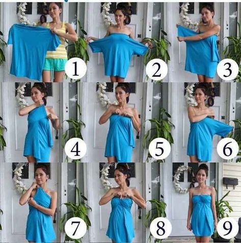 Convertir un vestido en una camiseta Robe Diy, Creative Life Hacks, Life Hacks Every Girl Should Know, Hacks Every Girl Should Know, Mode Tips, Diy Vetement, Kleidung Diy, Ropa Diy, Creation Couture