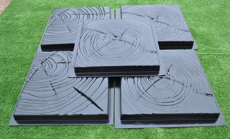 PRICES MAY VARY. Sold SET 5 pieces ( FOTO 2 ) multiple molds for making Pavement Stone Log slab. Molds has two different textures Dimensions: 305 x 306 x 30 mm ( 12,00 x 12,05 x 1.18 inch ) Molds are made of ABS plastic thickness 1,9-2 mm Depending on the geometry of the product wall thickness can form less than the above dimensions. Mold is reusable Sold SET 5 pieces ( FOTO 2 ) multiple molds for making Pavement Stone Log slab. Tile has two different textures Dimensions: 305 x 306 x 30 mm ( 12, Wood Stamped Concrete, Concrete Paving Slabs, Concrete Molds Diy, Stepping Stone Molds, Cement Molds, Concrete Paving, Stone Patio, Concrete Diy Projects, Stamped Concrete Patio