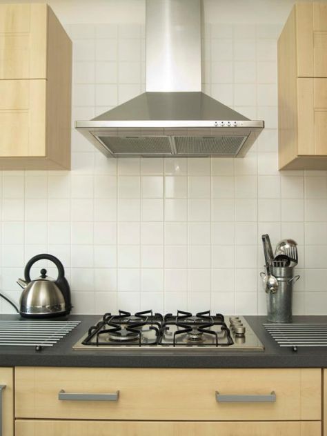 HGTVRemodels offers pointers for installing in-line kitchen exhaust fans. Kitchen Ventilation Fan, Kitchen Hood Fan, Kitchen Exhaust Fans, Kitchen Fans, Kitchen Exhaust Fan, Kitchen Hood Ideas, Kitchen Fan, Cocina Diy, Kitchen Ventilation