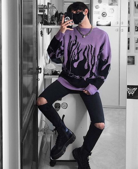 Grunge Guy Outfits, Hoddies Outfits Men, Eboy Aesthetic Outfits Men, Eboy Aesthetic Outfits, Alt Streetwear, Hoddies Outfits, Epic Clothing, Techwear Fashion, 90s Fashion Grunge