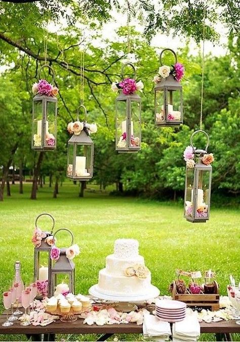 45 Charming Garden Bridal Shower Ideas | Weddingomania Turkey Wedding, Cakes And Cupcakes, Festa Party, Garden Parties, Deco Floral, Wedding Desserts, Event Styling, Backyard Wedding, Wedding Bells