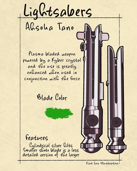 Lightsaber Hilts Drawing, Lightsaber Drawing Reference, Star Wars Lightsaber Designs, Lightsaber Design Ideas, Ahsoka Lightsaber, Unique Lightsaber, Lightsaber Art, Lightsaber Drawing, Local Cryptid