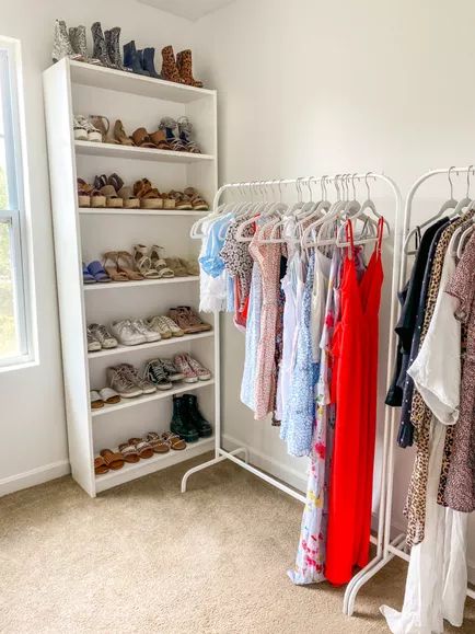 Making A Room A Closet, Spare Room Closet Ideas Diy, Turning A Room Into A Closet On A Budget, Diy Walk In Closet On A Budget Spare Room, Turning A Room Into A Closet, Eminem Room, Diy Closet Room, Spare Bedroom Into Walk In Closet, Bedroom Into Closet