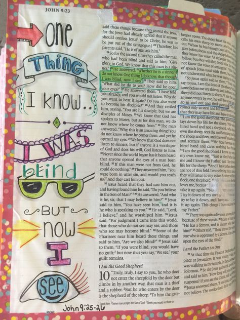 John 9:25-26 John 9, John 9 Bible Journaling, John 9 Blind Man, John Chapter 1 Bible Journaling, John 1 Journaling, John Chapter 5 Bible Journaling, John 8:31-32, Bible John, John 14:27 Bible Journaling