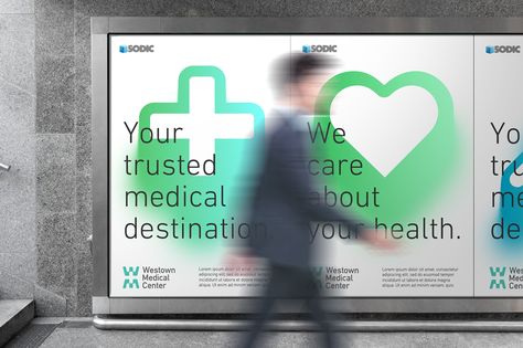 Westown Medical Centre on Behance Medical Identity, Medical Branding, Healthcare Branding, Technology Quotes, Medical Posters, Medical Logo, Medication Management, Medical Design, Plakat Design