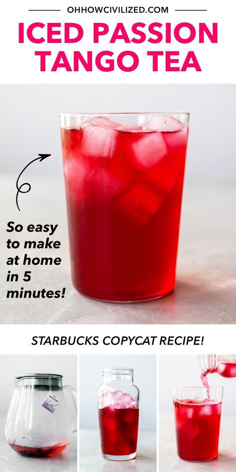 Kawa Starbucks, Summer Tea Recipes, Tazo Passion Tea, Flavored Iced Tea Recipes, Healthy Teas Recipes, Iced Tea Recipes Homemade, Hot Tea Recipes, Caffeine Free Drinks, Passion Fruit Tea