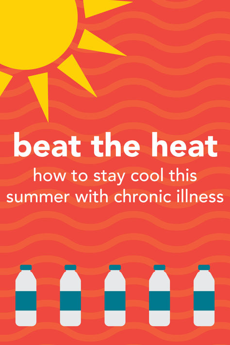 orange background with waves, a sun and water bottles grapnic. reads Beat the Heat how to stay cool this summer with chronic illness Spoonie Life, This Heat, Graphic Ideas, Beat The Heat, Chronic Illness, Stay Cool, Outdoor Adventures, Outdoors Adventure, The Heat