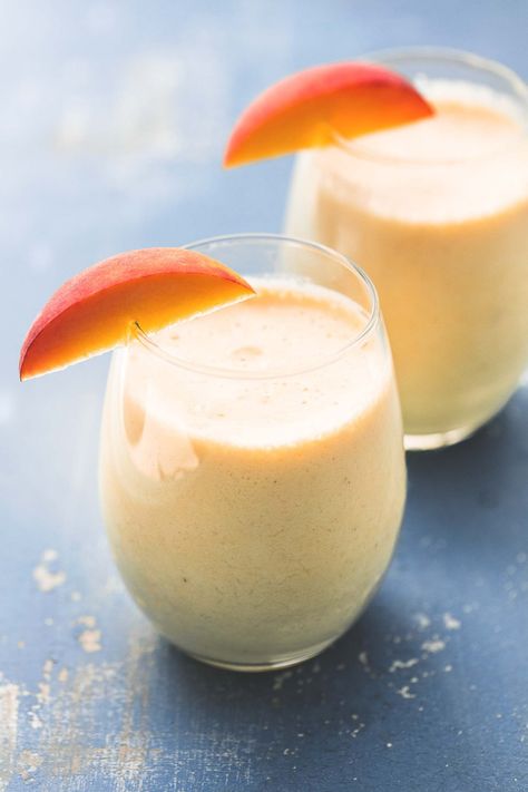 Peaches n Cream Moon Milk | Creme De La Crumb Moon Milk Recipe, Moon Milk, Peach Crisp, Northern Utah, Smoothies Recipes, Breakfast Goodies, Sugar Sugar, Cinnamon Flavor, Peaches Cream