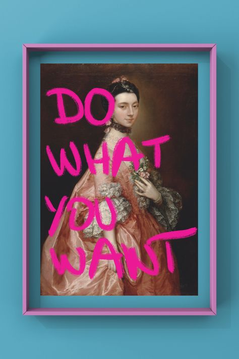 Looking for unique and eye-catching art prints to spruce up your home décor? Look no further than our collection of digital downloadable funny quote art prints with eclectic maximalist designs! Our collection features a variety of designs, from alter... Minimalist Dekor, Art Altéré, Halloween Kunst, Maximalist Wall, Maximalist Wall Art, Portrait Vintage, Eclectic Wall Art, Maximalist Decor, Feminist Art