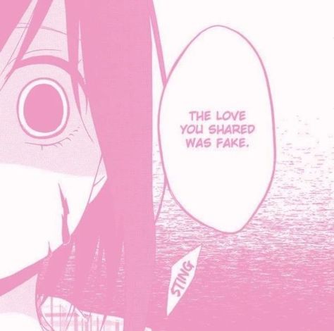 Pink Manga Panel, Pink Manga, Yandere Girl, I Fancy You, Cant Have You, Soft Pink Theme, Love Sick, Just Love Me, Pink Themes