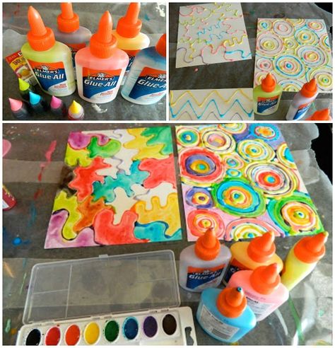 Glue Art, Ecole Art, Aktivitas Montessori, Homeschool Art, Tableau Art, Camping Art, Preschool Art, Art Classroom, Elementary Art