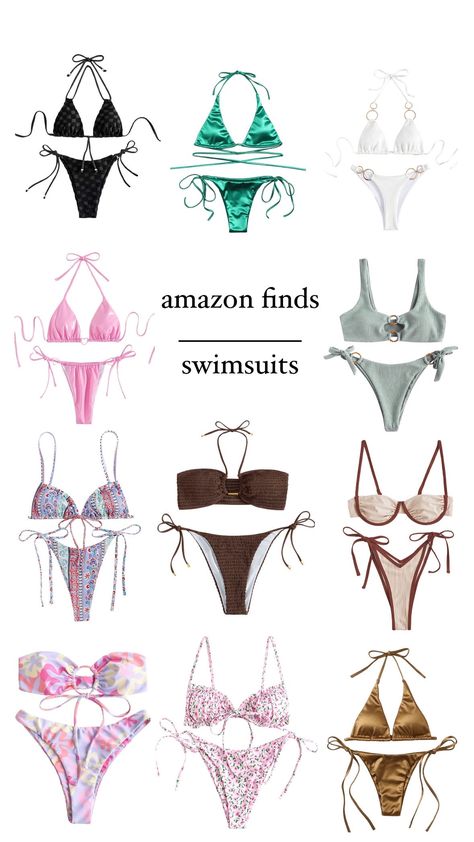 Shop recommended products from Skylar on www.amazon.com. Learn more about Skylar's favorite products. Shein Bikinis Codes, Affordable Swimsuit Brands, Swim 2024 Trends, Summer 2024 Swimwear Trends, Best Amazon Bathing Suits, Best Amazon Bikinis, Cheap Bikinis Website, 2024 Bathing Suit Trends, 2024 Swimsuit Trends