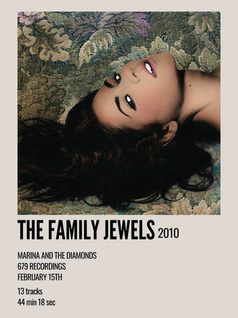 Polaroid Album, Aesthetic Polaroid, Marina And The Diamonds, Family Jewels, Minimal Aesthetic, Minimalist Poster, Music Artists, The Family, Diamonds