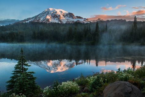 Couch Potato's Guide to Rainier | Visit Rainier Rainy Photography, Rainy Lake, Mt Rainier National Park, Photo Shoot Location, Reflection Photography, Mount Rainier National Park, Mt Rainier, Rainier National Park, Scenic Beauty